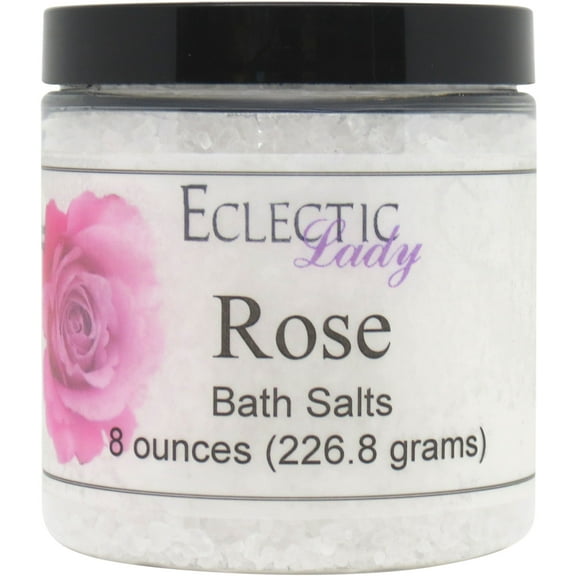 Rose Bath Salts by Eclectic Lady, 8 ounces