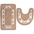 thumbnail image 1 of Rose Bathroom Rugs 1 Piece, Polyester Bath Shower Mat Non-Skid Absorbent Shaggy Toilet Floor Rug - Green, 1 of 1