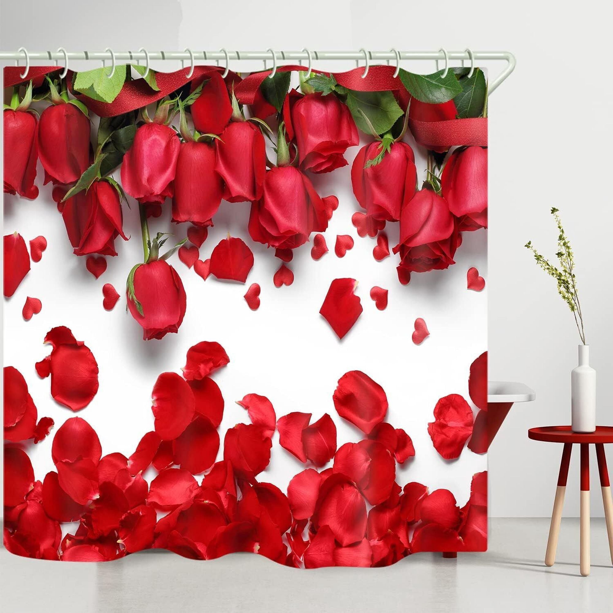 Rose Bathroom Shower Curtain Fashion Polyester - Walmart.com