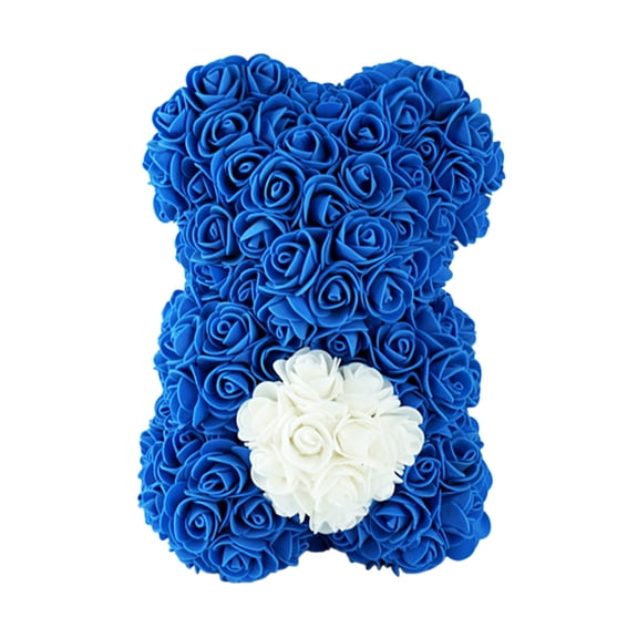 Rose Bear Cute Bear Rose Flower Gifts & Indoor Table Decorations for Valentines, Mothers Day, Birthday, Anniversary | Handmade Gifts for Women Mom Wife Girlfriend