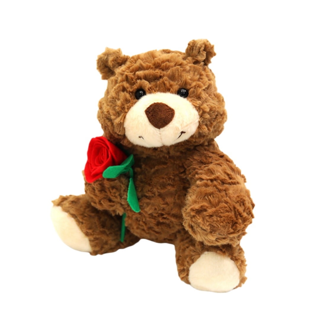 Rose Bear Plush Toy -9.5 '' Cute Bear (Holding Rose in Hand) Stuffed Animal  Plush Toy, The Best Gift for Opposite Sex Friends