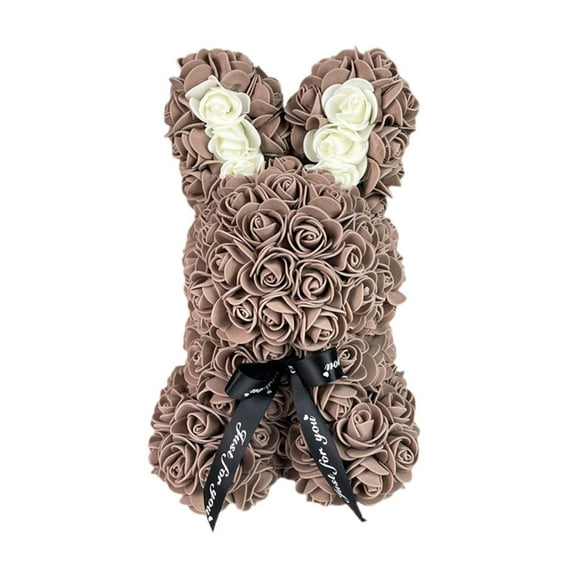 Rose Bear Rose Teddy Bear Flower Bear Gifts for Her Mom Mother Hand Made Flower with Lights Boxes,Birthday Party,for Valentine's Day,Mother's Day,Christmas Day,Wedding Anniversary