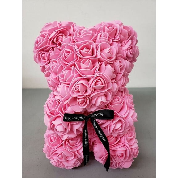 Rose Bear Teddy Bear Cub Forever Artificial Rose Anniversary Christmas Valentines Gift 9" Small