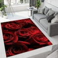 thumbnail image 1 of Rose Beautiful Romantic Valentine Area Rug Fresh Minimalist Washable Carpet Anti Slip Easy Clean Living Room Bedroom Kitchen Dining Home Office Floor 3x5 Small Non-slip Soft Home Decor, 1 of 5