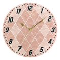thumbnail image 1 of Rose Beige Block Round Wall Clock Battery Operated Silent Non-Ticking Bedroom Office Kitchen Home School Decor 10"(Gold), 1 of 10