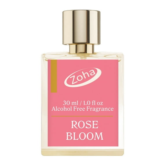 Rose Bloom - Rose Oil Perfume for Women and Men, Alcohol Free Perfume Oil Roll On and Fragrance Mist by Zoha