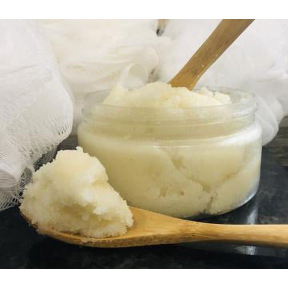 Rose Body Sugar Scrub 8oz Gently Buffing for Fresher Skin and Balanced Moisture