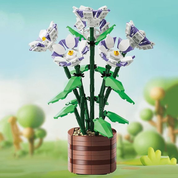 Rose Bonsai Building Brick Potted Flower F07M9-10(101)
