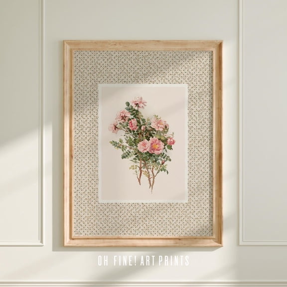 Rose Botanical Floral Cottagecore Spring Poster Unframed Paper Print