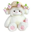 thumbnail image 1 of Rose Bouquet Hat Plush Lamb Doll Pillow, Soft and Cozy, Ideal for Gifting, Decorative Pillow for Children and Adults, 1 of 1