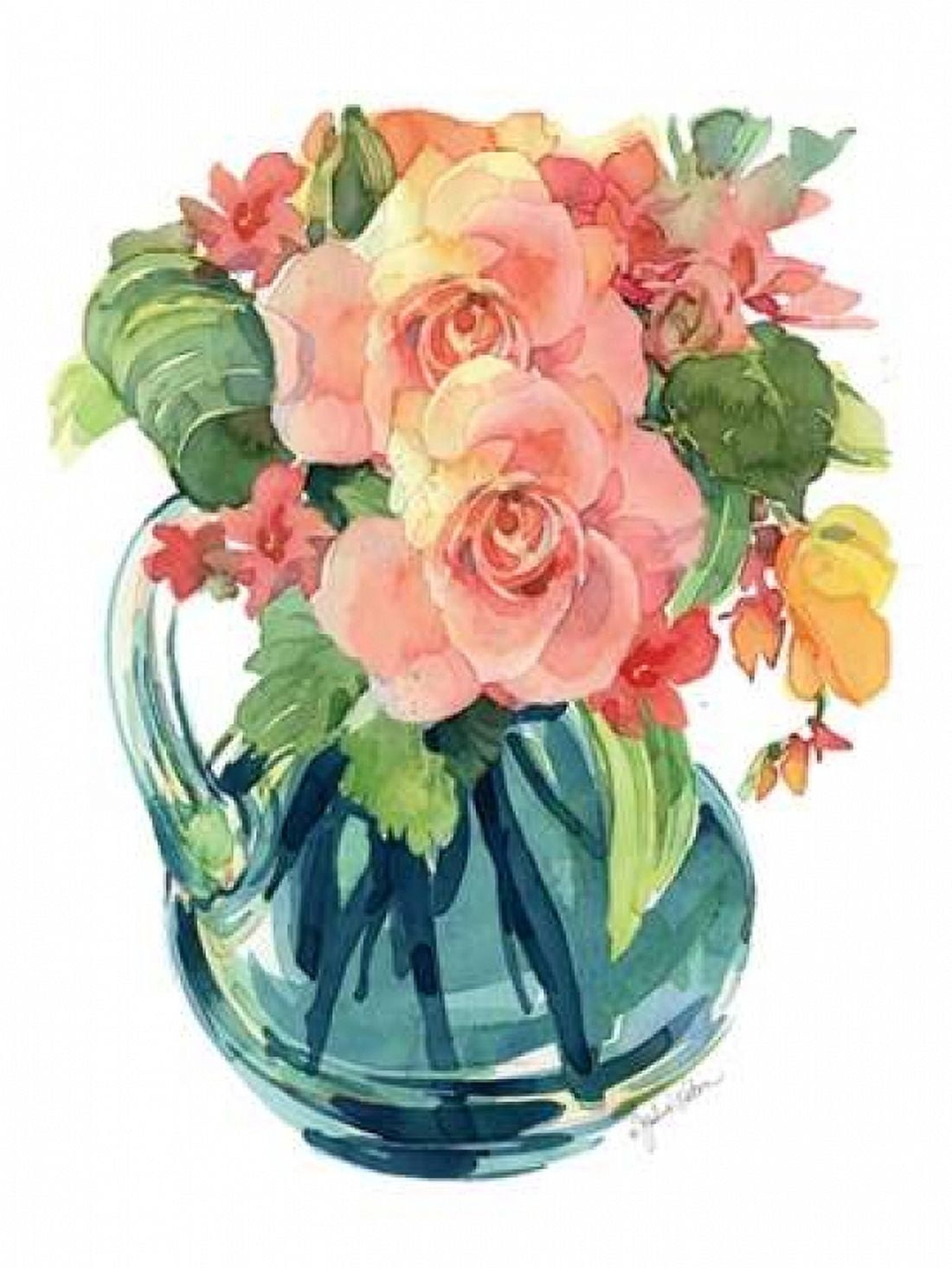 Rose Bouquet II Canvas Art - Julie Paton (22 x 28)