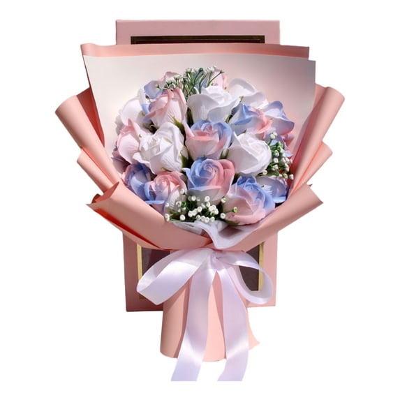 Rose Bouquet, Ongmies Valentine's Day Prime Forever Flowers Bouquet Preserved Roses Bouquet Flower Gift for Women Wife Mother Day Graduation Birthday