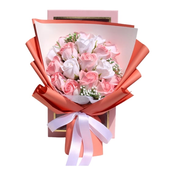 Rose Bouquet, Ongmies Valentine's Day Prime Forever Flowers Bouquet Preserved Roses Bouquet Flower Gift for Women Wife Mother Day Graduation Birthday