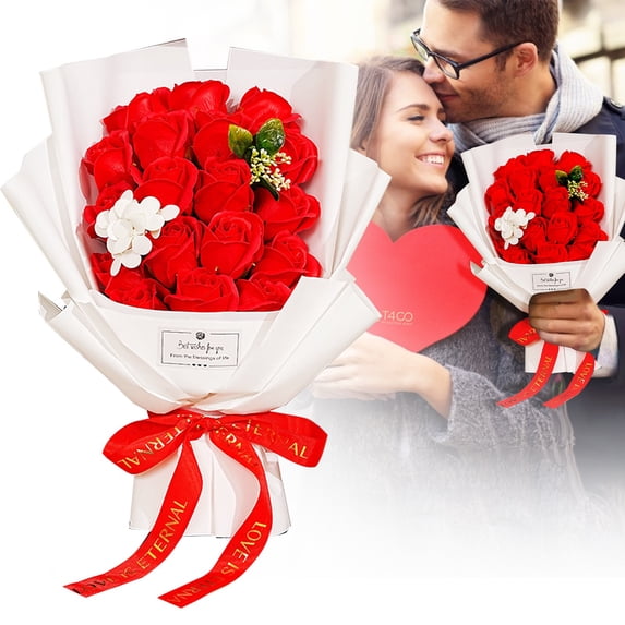 Rose Bouquets Artificial Flowers Roses As A For Valentine's Day Mother's Day Birthdays And Anniversaries They Are Perfect For Women's Mothers, B
