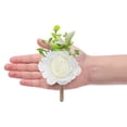 thumbnail image 1 of Rose Boutonnieres for Men Pack of 6 Groom and Best Man Boutonnieres Bride Groom Decorative, 13x8cm White, 1 of 5