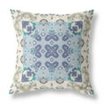 thumbnail image 1 of Rose Box Faux Suede Fabric Throw Pillow in Off White and Blue 20x20, 1 of 9