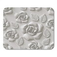 thumbnail image 1 of Rose Brown Wall 3D Flowers White Petal Line Mousepad Mouse Pad Mouse Mat 9x10 inch, 1 of 3