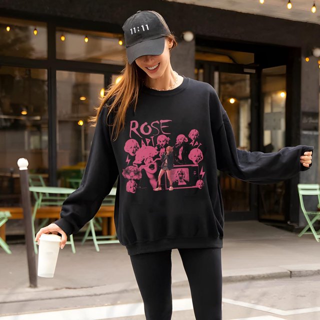 Rose Bruno Mars Apt Sweatshirt, Rose Rosie Album Kpop, Black Pink Rosé