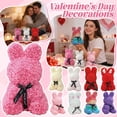 thumbnail image 1 of Rose Bunny Gift for Women, Artificial PE Foam Flower Rabbit with LED String Lights, Forever Rose Decor for Valentine's Day, Mother's Day, Anniversary, Birthday (1 Bunny Ornament + 1 Light String), 1 of 9