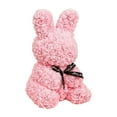 thumbnail image 1 of Rose Bunny Preserved Rose Flowers Rabbit -10 inch Artificial Rose Flower Bunny, Perfect Gift for Valentine’s Day, Easter, Weddings, Mother’s Day and Anniversaries (Pink), 1 of 5