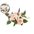 thumbnail image 1 of Rose Candle Rings, Wreaths Artificial Flowers Multicolor Wreath Decor for Tables Party Valentine Day Home Dinner Decoration, 1 of 4