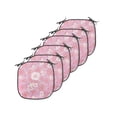 thumbnail image 1 of Rose Chair Seating Cushion Set of 6, Abstract Romantic Pattern with Flowers Bloom, Seat Pads for Office with Anti-slip Backing, 16"x16", Pink Purple, by Ambesonne, 1 of 7