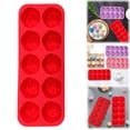 thumbnail image 1 of Rose Chocolate Mold, Rose Silicone Mold 10 Cavity Silicone Roses Molds for Chocolate, Candy, Ice Cube, Gummy, Jello, Jelly, Cupcake Decorations, Candles, Soaps, Red, 1 of 9