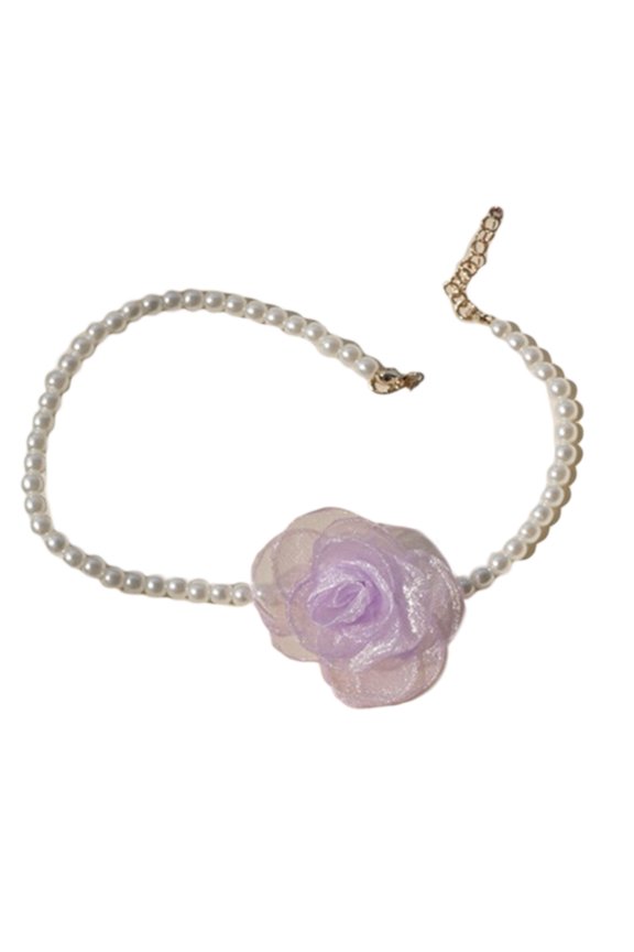 Rose Choker Pearl Choker Camellia Choker Clavicle Chain Flower Choker Necklace Goth Choker Lace Choker Vintage Choker