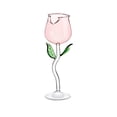 thumbnail image 1 of Rose Glass Goblet Glasses Flower Drinkware,9 OZ Champagne Flutes Classy Pink Glass,Ideal Gifts for Housewarming,Wedding,Birthday Celebrations, 1 of 7