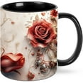thumbnail image 1 of Rose Coffee Mug Ceramic Tea Cup 11oz Novelty Mugs with Handle Presents for Office Work Home, 1 of 6