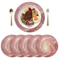 thumbnail image 1 of Rose Conch Black Round Placemats Plate Mats 15 Inch Non-Slip Heat Resistant Washable PVC Set Indoor for Kitchen Dining Table 4PCs, 1 of 6