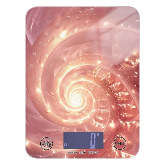Rose Conch Food Scale Digital Kitchen Scale Waterproof Tempered Glass Tare Function 11 lb for Baking Cooking Meal Prep