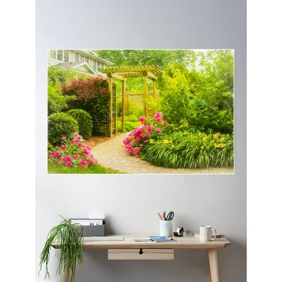 Rose Corner Poster Wall Art, Modern Wall Decor For Living Room Bedroom, 8x12 UNFRAMED