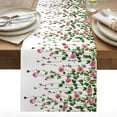 thumbnail image 1 of Rose Cotton Linen Table Runner Weeping Flower Dining Table Runners for Home Decor Party Dining Room Restaurant Kitchen 13" x 36", 1 of 8