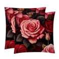 thumbnail image 1 of Rose Covers Throw Pillow Set - 2 Pack Throw Pillow Inserts Included - Unique Patterns - 16x16, 18x18, 20x20 Inches for Home Decor - Throw Pillow - Decorative Pillows, 1 of 6