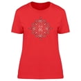 thumbnail image 1 of Rose Cross Mandala T-Shirt Women -Image by Shutterstock, Female x-Large, 1 of 2