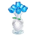 thumbnail image 1 of Rose Crystal Flower Figurine with Vase | Glass Rose Gift for Women, Wife, Girlfriend, Mom | Perfect for Valentine's Day, Birthdays, Anniversaries, and Home Decoration, Blue, 1 of 9