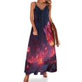 thumbnail image 1 of Rose Crystal Luminescence Womens Summer Dresses Casual Sleeveless Tshirt Sundresses Vacation Beach Cover Up Dress, 1 of 8