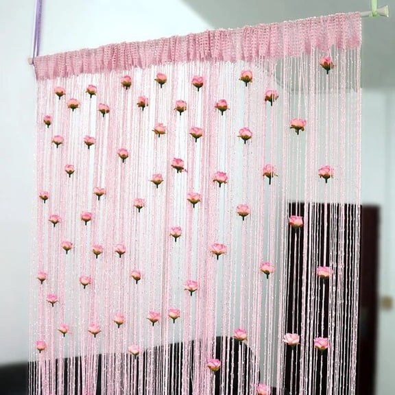 Rose Curtains Decorative Tassel Door Partition Curtains for Summer Beauty Salon Decor with Sheer Privacy and Elegant Drapes for Home Spa Rooms and Boutique Entryways Sopatenor