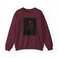 thumbnail image 1 of Rose Cutout Unisex Heavy Blend Crewneck Sweatshirt, 1 of 7