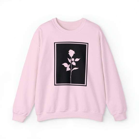 Rose Cutout Unisex Heavy Blend Crewneck Sweatshirt