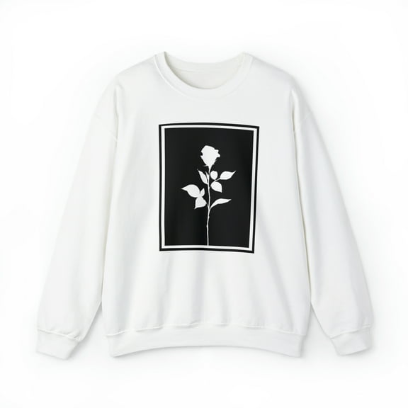 Rose Cutout Unisex Heavy Blend Crewneck Sweatshirt