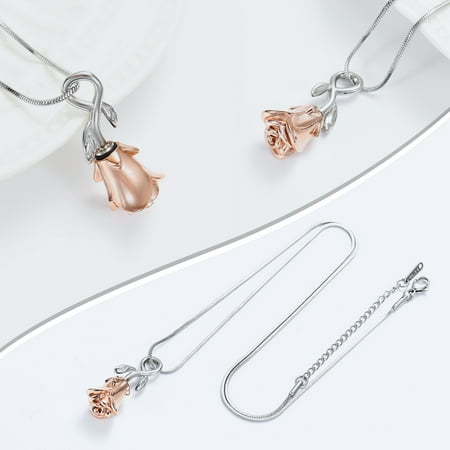 Rose Cutt Cremation Pendant Small Urns For Ashes Keepsake Urn Necklace Men Women Memorial Mini Urns