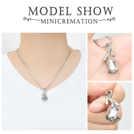 Rose Cutt Cremation Pendant Small Urns For Ashes Keepsake Urn Necklace Men Women Memorial Mini Urns