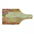thumbnail image 1 of Rose Cutting Board, Floral Nostalgic Collage of Old Latters and Roses Retro Romantic Art Print, Decorative Tempered Glass Cutting and Serving Board, Wine Bottle Shape, Cream Pink, by Ambesonne, 1 of 2