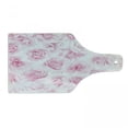 thumbnail image 1 of Rose Cutting Board, Plenty of Roses Passion Sentiment Concept Affection Emotions Admiration Work, Decorative Tempered Glass Cutting and Serving Board, Wine Bottle Shape, Soft Pink, by Ambesonne, 1 of 1