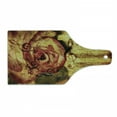 thumbnail image 1 of Rose Cutting Board, Vintage Background Piano Keyboard and Grand Majestic Flora Melodic Love Art Theme, Decorative Tempered Glass Cutting and Serving Board, Wine Bottle Shape, Cream Red, by Ambesonne, 1 of 1