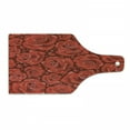 thumbnail image 1 of Rose Cutting Board, Vivid Red Roses Rain Water Drops Graphic Dewy Meadows Inspired Romantic Pattern, Tempered Glass Cutting and Serving Board, Wine Bottle Shape, Ruby Vermilion, by Ambesonne, 1 of 1