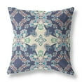 thumbnail image 1 of Rose Diamond Indoor/Outdoor Pillow with Removable Cover in Blue Off-White 18x18, 1 of 5