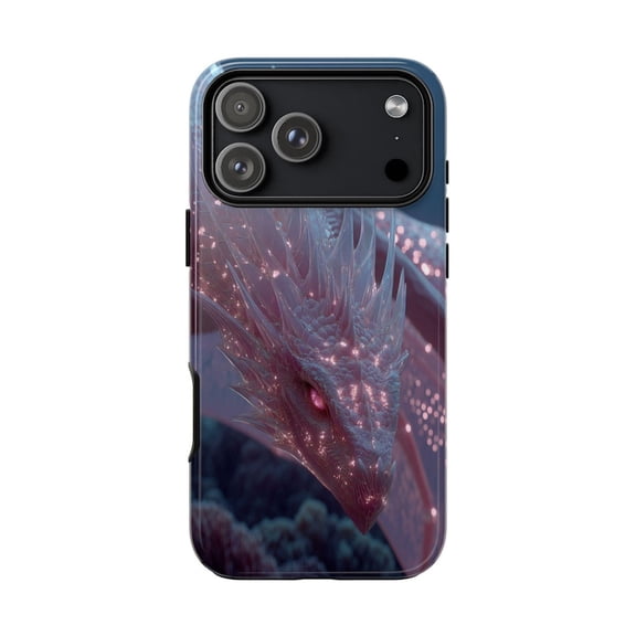 Rose Dragon Neon Glow Fantasy Artwork iPhone Case 17 11 12 13 14 15 16 Pro Max
